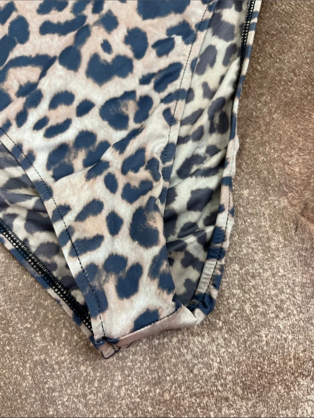 Frankies Bikinis Juju Top + High Waited Juju Bottoms Leopard Print Bikini Set
